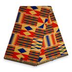Afrikaanse stof - Kente PO-5061 - Polycotton - 1 yard, Hobby en Vrije tijd, Ophalen of Verzenden, Nieuw