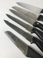 Keukenmes - Staal, Hout - Japan - Set van 6 messen, Antiek en Kunst