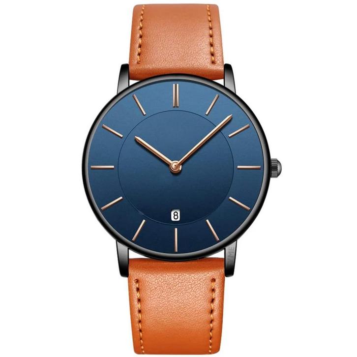 Tyme Oslo Heren Horloge 39.5mm - Blauw Bruin - Horloges voor, Sieraden, Tassen en Uiterlijk, Horloges | Heren, Zo goed als nieuw