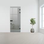 Glazen binnendeur XL voor stomp kozijn zwart beslag-Grijs ge, Doe-het-zelf en Verbouw, Glas en Ramen, Ophalen of Verzenden, Nieuw