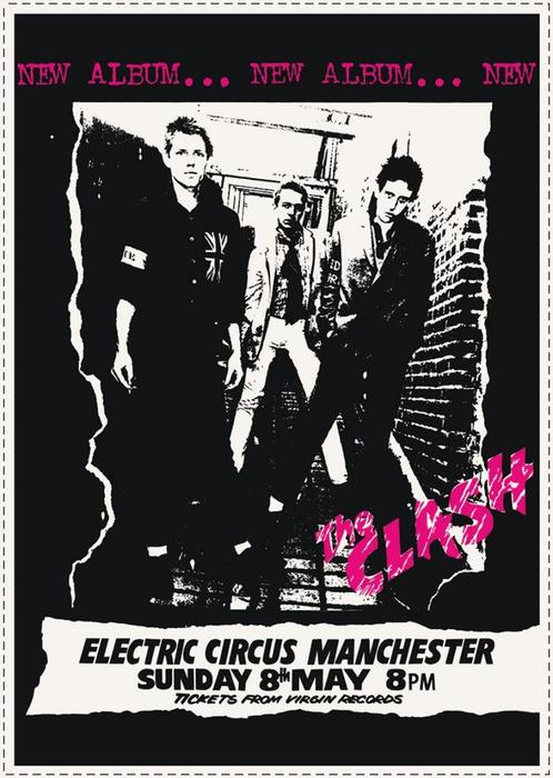 Posters - Poster Clash, The - Electric Circus Manchester, Verzamelen, Muziek, Artiesten en Beroemdheden, Zo goed als nieuw, Verzenden