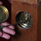 Miniatuur staand Horloge Engels ca1875 in mahonie met inleg, Ophalen of Verzenden