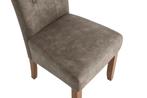 Design Stoel CASA taupe Microvezel met Decoratieve Knoppen, Ophalen of Verzenden, Nieuw