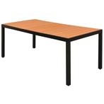 vidaXL Tuintafel 185x90x74 cm aluminium en HKC bruin, Tuin en Terras, Tuintafels, Verzenden, Nieuw