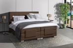 Mörgenn Elektrische Boxspring Nauplion Bruin - 90x200 cm, Verzenden, Nieuw, Bruin, Modern