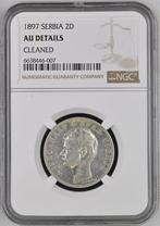 Servië. Alexander I. 2 Dinar 1897 / AU Details (Zonder