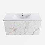 MONDIAZ VICA 100cm badmeubel onderkast Carrara 2 lades., Ophalen of Verzenden, Nieuw, Bad