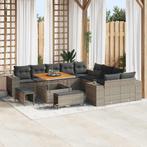 vidaXL Tuin Sofa Set in hoogte verstelbaar 13 pcs Grijs poly, Verzenden, Nieuw