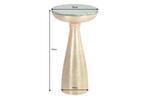 Handgemaakte bijzettafel ELEMENTS 55cm goudgroen marmer rond, Huis en Inrichting, Tafels | Sidetables, Ophalen of Verzenden, Nieuw