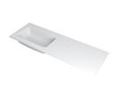 FAKTOR Wastafel in polystone | 140 x 45 x 1,5 wasbak links, Huis en Inrichting, Verzenden, Nieuw, Wastafelkast