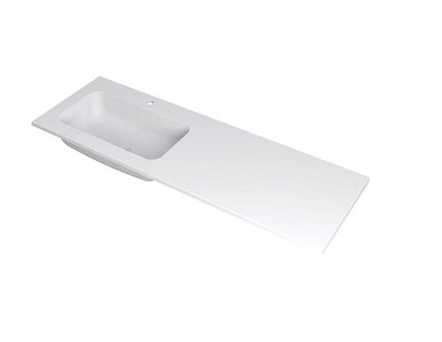 FAKTOR Wastafel in polystone | 140 x 45 x 1,5 wasbak links, Huis en Inrichting, Badkamer | Badkamermeubels, Wastafelkast, Nieuw
