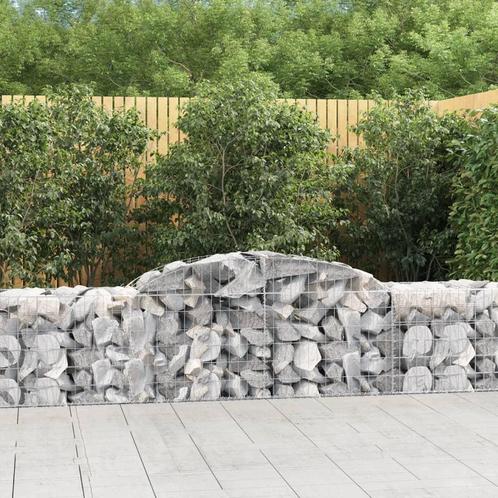 vidaXL Schanskorven 30 st gewelfd 300x50x60/80 cm, Tuin en Terras, Bloembakken en Plantenbakken, 100 cm of meer, Nieuw, Metaal