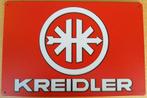 Kreidler bormfiets floret logo enz reclameborden van metaal, Ophalen of Verzenden, Nieuw, Reclamebord