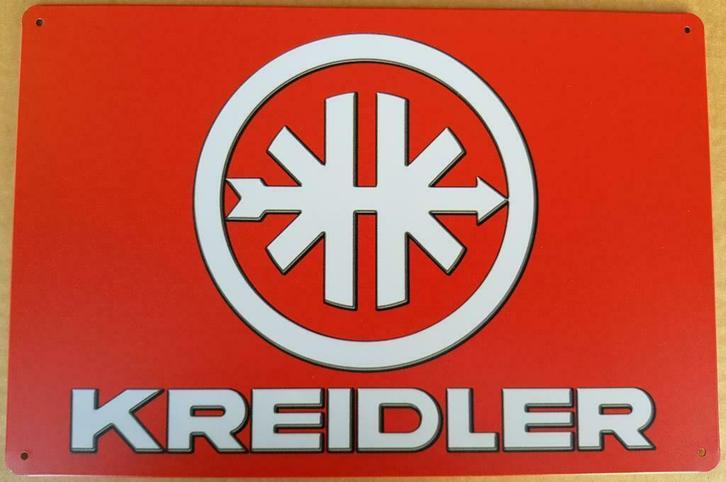 Kreidler bormfiets floret logo enz reclameborden van metaal, Verzamelen, Merken en Reclamevoorwerpen, Reclamebord, Nieuw, Ophalen of Verzenden