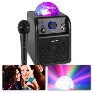 Vonyx SBS50B Karaokeset met microfoon, Bluetooth en lichteff