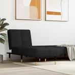 vidaXL Chaise longue fluweel zwart, Verzenden, Nieuw
