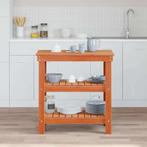 vidaXL Werkbank Wasbruin 78.5 x 50 x 80 cm Massief, Verzenden, Nieuw