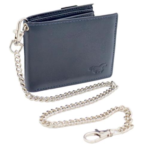 Safekeepers Portemonnee met ketting - Leer - Blauw, Sieraden, Tassen en Uiterlijk, Portemonnees, Leer, Blauw, Nieuw, Overige merken