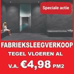 FABRIEKSLEEGVERKOOP! Diverse vloertegels v.a. 4,98 pm2!, Nieuw, Grijs, Overige typen, 75 m² of meer