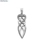 Zilveren keltische slang kettinghanger, Verzenden, Nieuw, Zilver