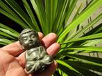 CHALCOPYRITE Boeddha (63mm - 173g) met QUARTZ-inclusie +