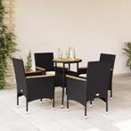 vidaXL 5-delige Loungeset met kussens poly rattan en, Tuin en Terras, Tuinsets en Loungesets, 4 zitplaatsen, Nieuw, Loungeset