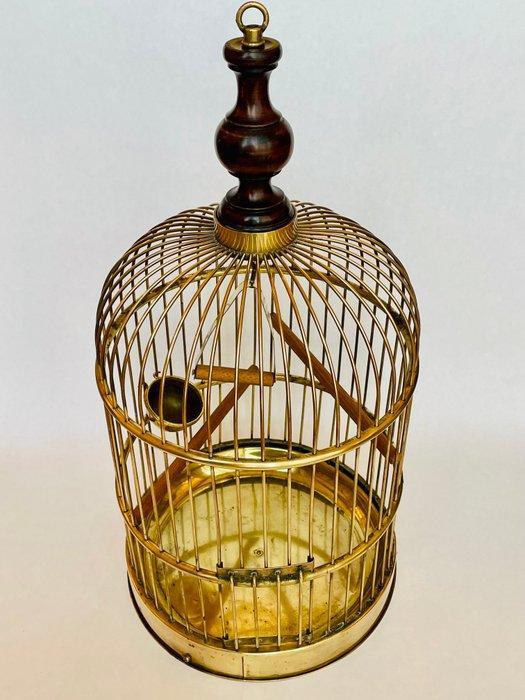 Hollywood Regency Vogelkooi - Messing, Hout - Mid-century, Antiek en Kunst, Curiosa en Brocante
