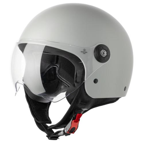 VINZ Duoro - Mat Grijs, Motoren, Kleding | Motorhelmen, M, Jethelm, Verzenden