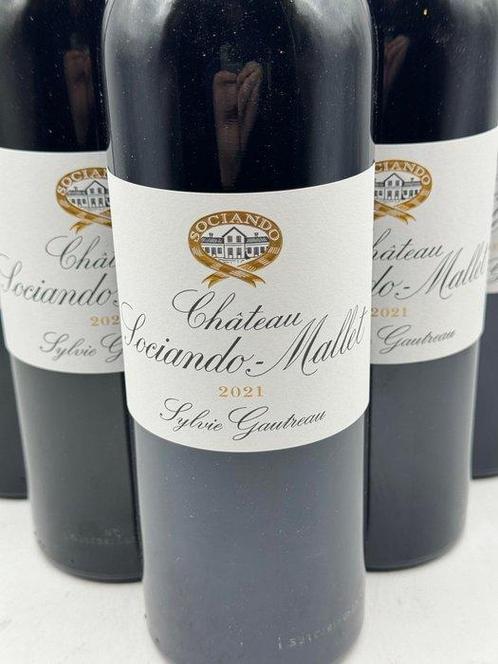 2021 Chateau Sociando Mallet - Haut-Médoc - 6 Flessen (0.75, Verzamelen, Wijnen