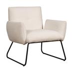 *WOONWINKEL* Tower Living Dante Fauteuil Witte Teddy Stof, Huis en Inrichting, Fauteuils, Verzenden, Nieuw