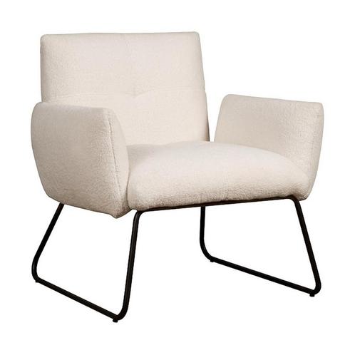 *WOONWINKEL* Tower Living Dante Fauteuil Witte Teddy Stof, Huis en Inrichting, Fauteuils, Nieuw, Verzenden