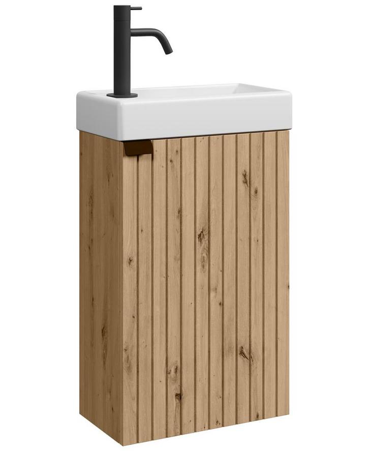Toiletmeubel Bosco 40 x 22 cm Eiken Fonteinmeubel, Doe-het-zelf en Verbouw, Sanitair, Nieuw, Wastafel, Verzenden