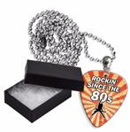 Rockin' Since the 80's plectrum ketting, hanger of oorbellen, Ophalen of Verzenden, Nieuw