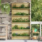 vidaXL Plantenstandaard met plank Bruin 90 x 15 x 180 cm, Tuin en Terras, Verzenden, Minder dan 60 cm, Nieuw, 60 cm of meer