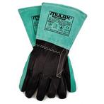 Mulax Lashandschoen excellent leder zwart/groen, Ophalen of Verzenden