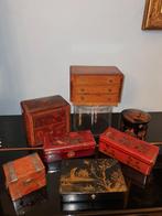 Doos (7) - Hout, brievenpapier - Lotto 7 oude dozen