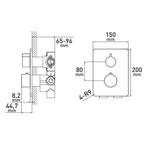 Thermostatische Inbouw Douchekraan VMK 20x15 cm Incl. Easy, Doe-het-zelf en Verbouw, Sanitair, Ophalen of Verzenden, Nieuw