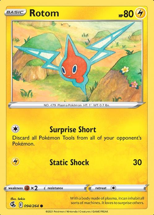 Rotom 094/264 (Fusion Strike), Hobby en Vrije tijd, Verzamelkaartspellen | Pokémon, Losse kaart, Nieuw, Foil, Ophalen of Verzenden