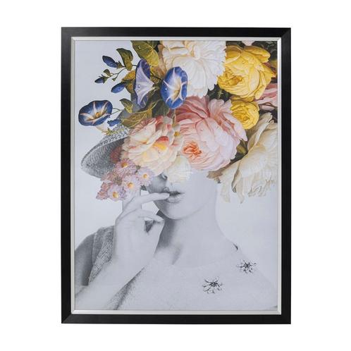 *WOONWINKEL* Kare Design Flower Lady Pastel Portret Met Bloe, Huis en Inrichting, Woonaccessoires | Schilderijen, Tekeningen en Foto's