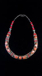 Vintage Berber ketting - Koraal + Turquoise ketting -