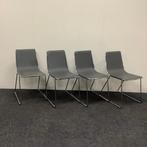 Complete set van 4 stuks Johanson Speed stoelen, antraciet, Huis en Inrichting, Stoelen, Gebruikt, Leer, Ophalen of Verzenden