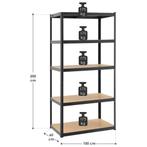 Stellingkast / magazijnrek - Basic - 200 x 100 x 60cm - Grij, Huis en Inrichting, Kasten | Stellingkasten, Verzenden, Nieuw