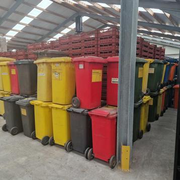 Partij afvalcontainers mix 120l en 240l, gebruikt - 240L beschikbaar voor biedingen