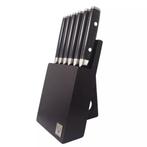 Yaxell Ran Steakmessen Set - 6 Messen met Houder - Japans..., Ophalen of Verzenden, Nieuw, Overige materialen, Bestekset