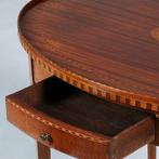 Mahonie Louis Seize stijl theetafel ca 1910 eeuw ingelegd me, Ophalen of Verzenden