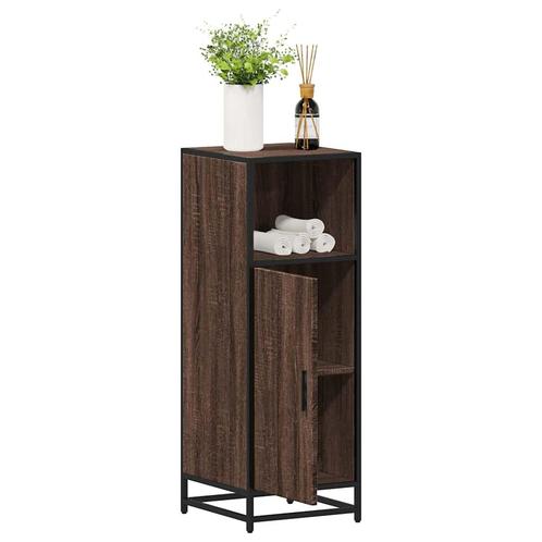 vidaXL Badkamerkast 35x37,5x100 cm bewerkt hout bruin, Huis en Inrichting, Badkamer | Badkamermeubels, Nieuw, Verzenden