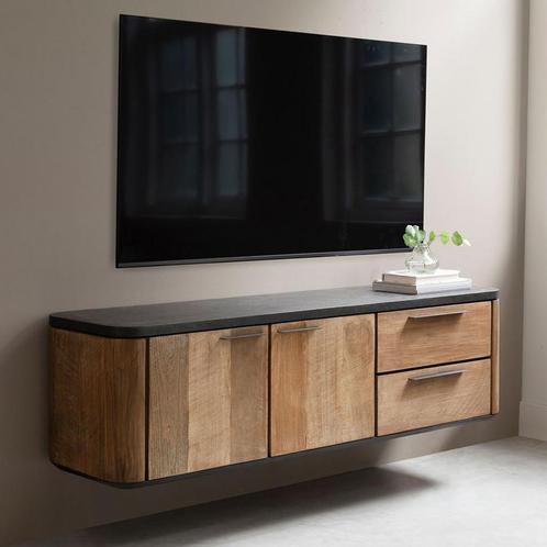 *WOONWINKEL* DTP Home Soho Hangend Tv-meubel Teak En Mortex, Huis en Inrichting, Kasten | Televisiemeubels, Nieuw, Verzenden