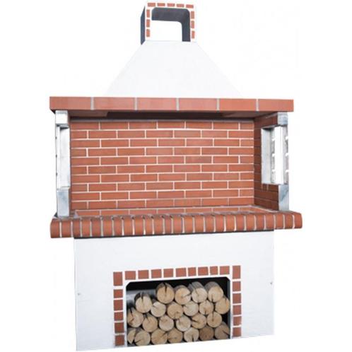 Stenen barbecue red firebrick & concrete, Huis en Inrichting, Keuken | Keukenbenodigdheden, Ophalen of Verzenden