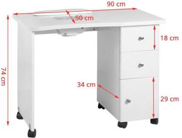 Cosmetisch Bureau / Manicuretafel met Afzuiging – Werktafel beschikbaar voor biedingen
