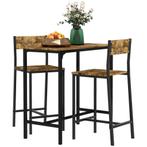 TRUUSK 3-delige Barset - Staande Tafel - 2 Stoelen - MDF - M, Huis en Inrichting, Verzenden, Nieuw